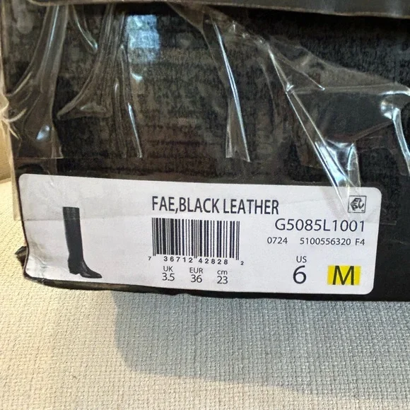 NIB Naturalizer Women's Fae Knee High Boot Black Leather Wide Calf Heeled Size 6 - Picture 16 of 16